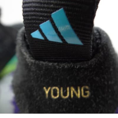 Adidas Trae Young 2.0 Mens 5.5 Basketball Shoes Black Purple Neon - Thumbnail 4