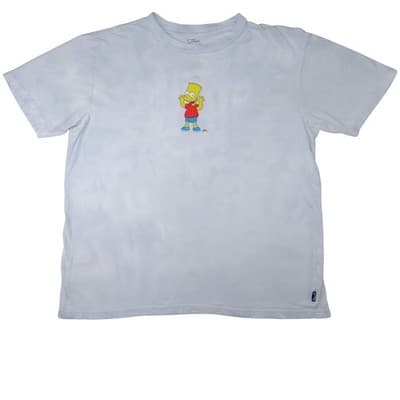 Billabong The Simpsons Bart Simpson T Shirt Mens Medium Light Blue Graphic Tee