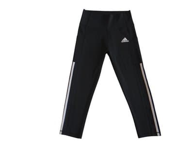 Adidas Women's Performance Leggings - Black with Stripes