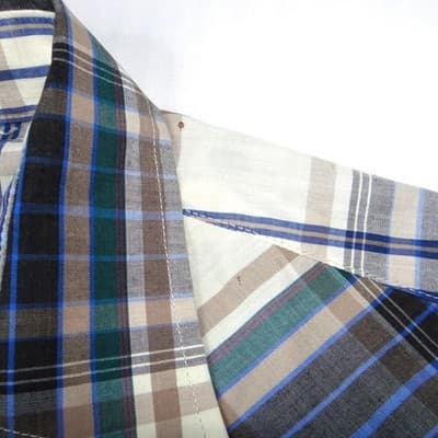 ELY PLAINS Mens Plaid Western Shirt Short Sleeve Pearl Snap Size M - Thumbnail 9