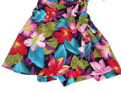 Vintage S.L. Petites Floral Short Dress – Vibrant Tropical Style - Thumbnail 5