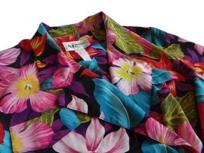 Vintage S.L. Petites Floral Short Dress – Vibrant Tropical Style - Thumbnail 3