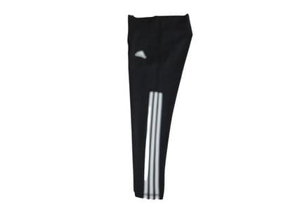 Adidas Women's Performance Leggings - Black with Stripes - Thumbnail 4
