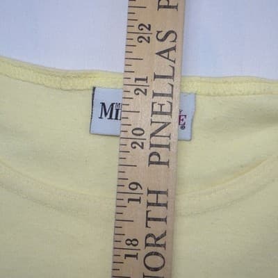 Michael Kathy Mims Cole Womens Sleeveless Knit Tank Top Pale Yellow Scoop Neck - Thumbnail 8