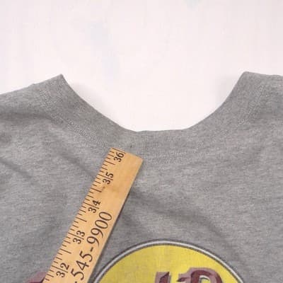 Hard Rock Cafe Cayman Islands Graphic Cropped T-Shirt Gray Women XL Boxy Raw Hem - Thumbnail 5