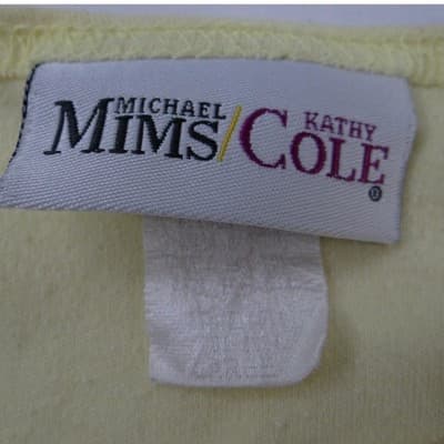 Michael Kathy Mims Cole Womens Sleeveless Knit Tank Top Pale Yellow Scoop Neck - Thumbnail 2