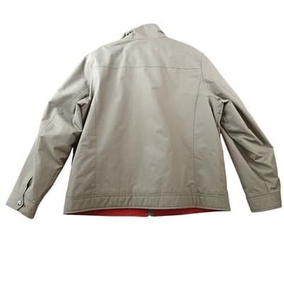 Perry Ellis Portfolio Dobby Tech Jacket Mens XXL Olive Taupe Full Zip Quilted - Thumbnail 4