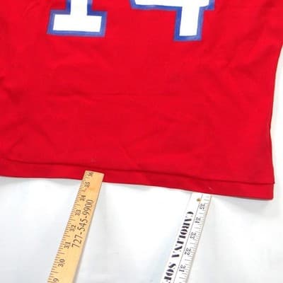 Vintage Rawlings NFL New England Patriots Jersey Red 14 Mens Medium USA - Thumbnail 4