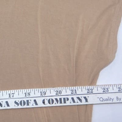 Express Womens Tan V-Neck Short Sleeve Relaxed Fit High-Low Hem Tee Size M - Thumbnail 4