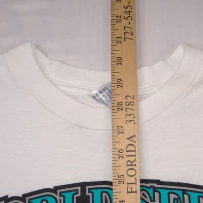 Vintage 1997 Florida Marlins World Series Champions T-Shirt White XL Delta MLB - Thumbnail 10