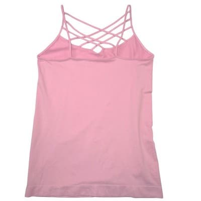 Zenana Outfitters Pink Lattice Strappy Neck Camisole Tank Top NT-6660X 1X/2X - Thumbnail 3