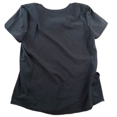Scrubstar Premium Scrubwear Womens Black V-Neck Scrub Top Medium 4-Way Stretch - Thumbnail 3
