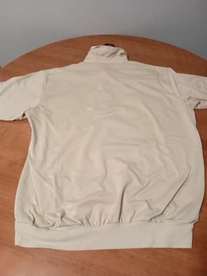 Vintage Alan Stuart Polo Shirt Mens XL Beige Double Pocket Knit Waistband 90s - Thumbnail 5