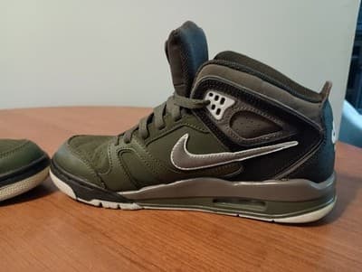 Nike Air Flight Falcon [397204-302] Green Black Gray Shoes, Men's Size 8.5 - Thumbnail 6