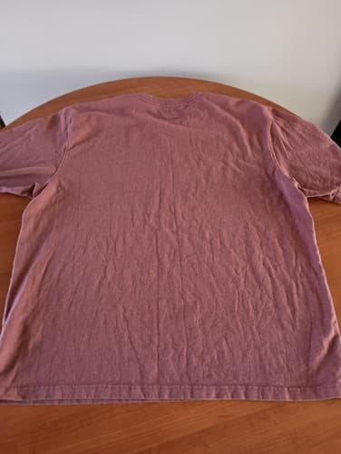 Carhartt Shirt Mens XL Maroon Short Sleeve Crew Neck Original Fit Cotton Logo - Thumbnail 6