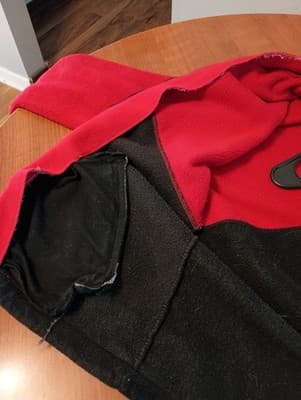 Vintage 90s Unlimited Marlboro Fleece Jacket Mens Large Red Black Colorblock - Thumbnail 7