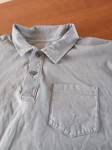 LL Bean Polo Shirt XL Mens Teal Blue Cotton Short Sleeve Pockets - Thumbnail 4