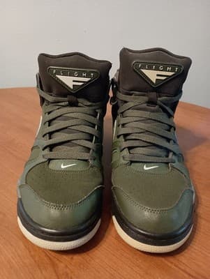 Nike Air Flight Falcon [397204-302] Green Black Gray Shoes, Men's Size 8.5 - Thumbnail 2