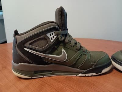 Nike Air Flight Falcon [397204-302] Green Black Gray Shoes, Men's Size 8.5 - Thumbnail 5