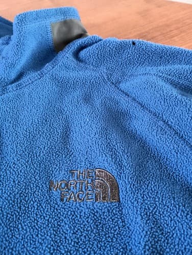 The NORTH FACE Mens Sweater XL Blue Full Zip Mock Neck Polyester Fleece Pockets - Thumbnail 4