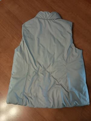 The North Face Puffer Vest Womens Medium Teal Gray Reversible Zip Up Pockets - Thumbnail 5
