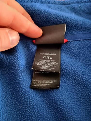 The NORTH FACE Mens Sweater XL Blue Full Zip Mock Neck Polyester Fleece Pockets - Thumbnail 3
