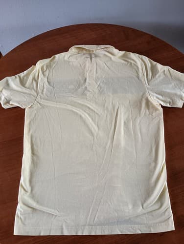 Travis Mathew Polo Shirt Men's XL Yellow Grey Stripes Pima Cotton Golf Stretch - Thumbnail 7