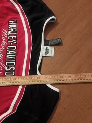 Harley Davidson Womens XL Quarter Zip 2011 Red Embroidered Long Sleeve Shirt - Thumbnail 7