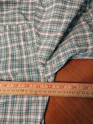 Ariat Pro Series Men’s Short Sleeve Button Up Shirt Plaid Blue Size Medium - Thumbnail 5