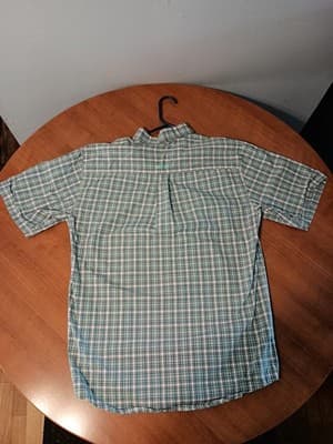 Ariat Pro Series Men’s Short Sleeve Button Up Shirt Plaid Blue Size Medium - Thumbnail 7
