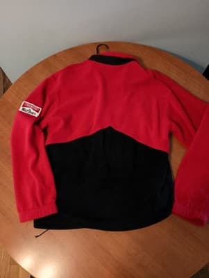Vintage 90s Unlimited Marlboro Fleece Jacket Mens Large Red Black Colorblock - Thumbnail 8