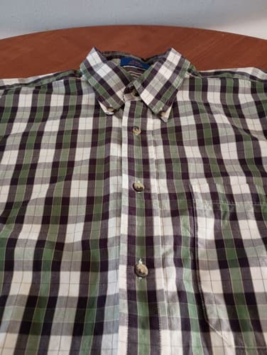 Pendleton Button Down Shirt Mens Medium Plaid Check Long Sleeve 100% Cotton - Thumbnail 2
