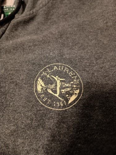 Lauren Ralph Lauren Womens Small Hoodie Sweatshirt Full Zip Grey Cotton Fleece - Thumbnail 4