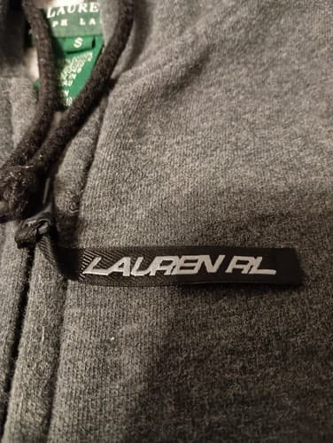 Lauren Ralph Lauren Womens Small Hoodie Sweatshirt Full Zip Grey Cotton Fleece - Thumbnail 5