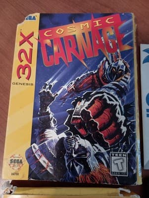 Cosmic Carnage for Sega Genesis 32X In Box No Manaul Tested Works - Thumbnail 4