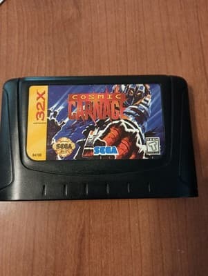 Cosmic Carnage for Sega Genesis 32X In Box No Manaul Tested Works - Thumbnail 2
