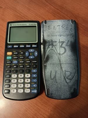 Texas Instruments TI-83 Plus Graphing Calculator With Cover (TESTED/WORKING)