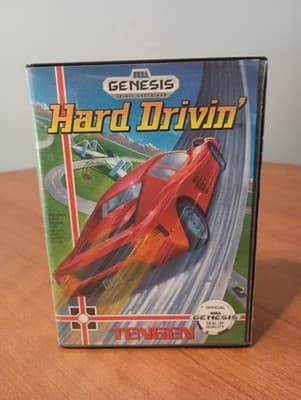 Hard Drivin' (Sega Genesis, 1991) Tested Works No Manual