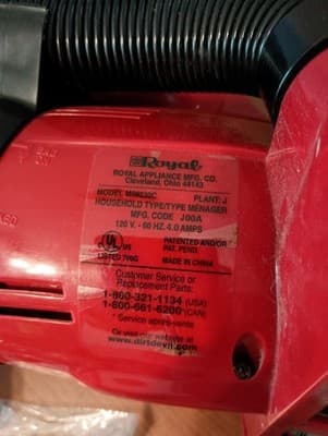 Dirt Devil by Royal Ultra Red Electric Hand Vac Handheld Vacuum M08230 WORKS - Thumbnail 7
