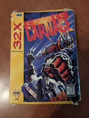 Cosmic Carnage for Sega Genesis 32X In Box No Manaul Tested Works - Thumbnail 8