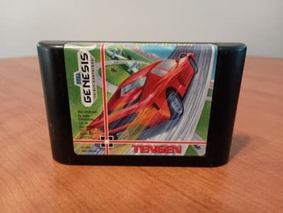 Hard Drivin' (Sega Genesis, 1991) Tested Works No Manual - Thumbnail 4