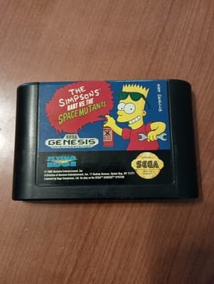 Simpsons: Bart vs. The Space Mutants (Sega Genesis, 1992) Missing Manual! Tested - Thumbnail 2