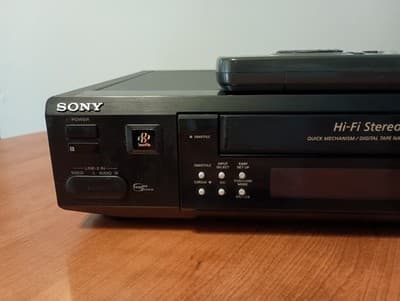 Sony VCR SLV-M10HF Video Cassette Recorder Hi-Fi Smart File W/ Remote Tested - Thumbnail 3