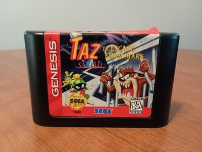 Taz in Escape From Mars (Sega Genesis, 1994) CIB with Manual Tested D - Thumbnail 4