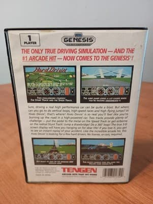 Hard Drivin' (Sega Genesis, 1991) Tested Works No Manual - Thumbnail 2