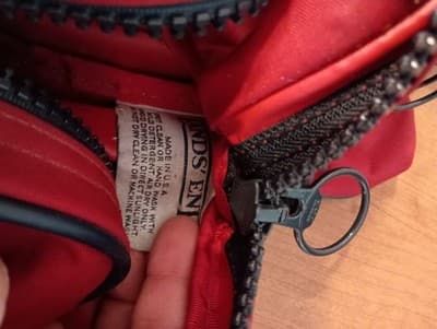 Lands End Direct Merchants Vintage Duffle Bag Red Adjustable Shoulder Strap - Thumbnail 7