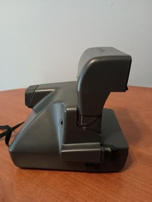 Vintage Polaroid 600 One Step Camera Black With Strap & Flash Camera Not Tested - Thumbnail 2