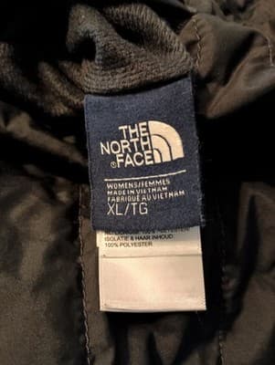 The North Face Womens Jacket XL Reversible Full Zip Puffer Sherpa Black Silver - Thumbnail 4