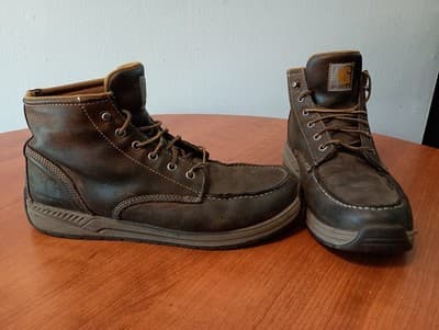 Carhartt Men's Size 11 4" Moc Toe Wedge Chukka Soft Toe Work Boot Brown CMX4023