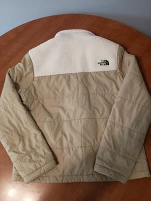 The North Face Womens Sweater Medium Light Brown Cream Full Zip Puffer - Thumbnail 4